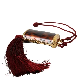 Brown Leopard Mini Mirror Tassel Make Up Holder Bag