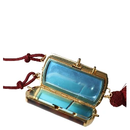 Brown Leopard Mini Mirror Tassel Make Up Holder Bag