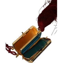 Brown Leopard Mini Mirror Tassel Make Up Holder Bag