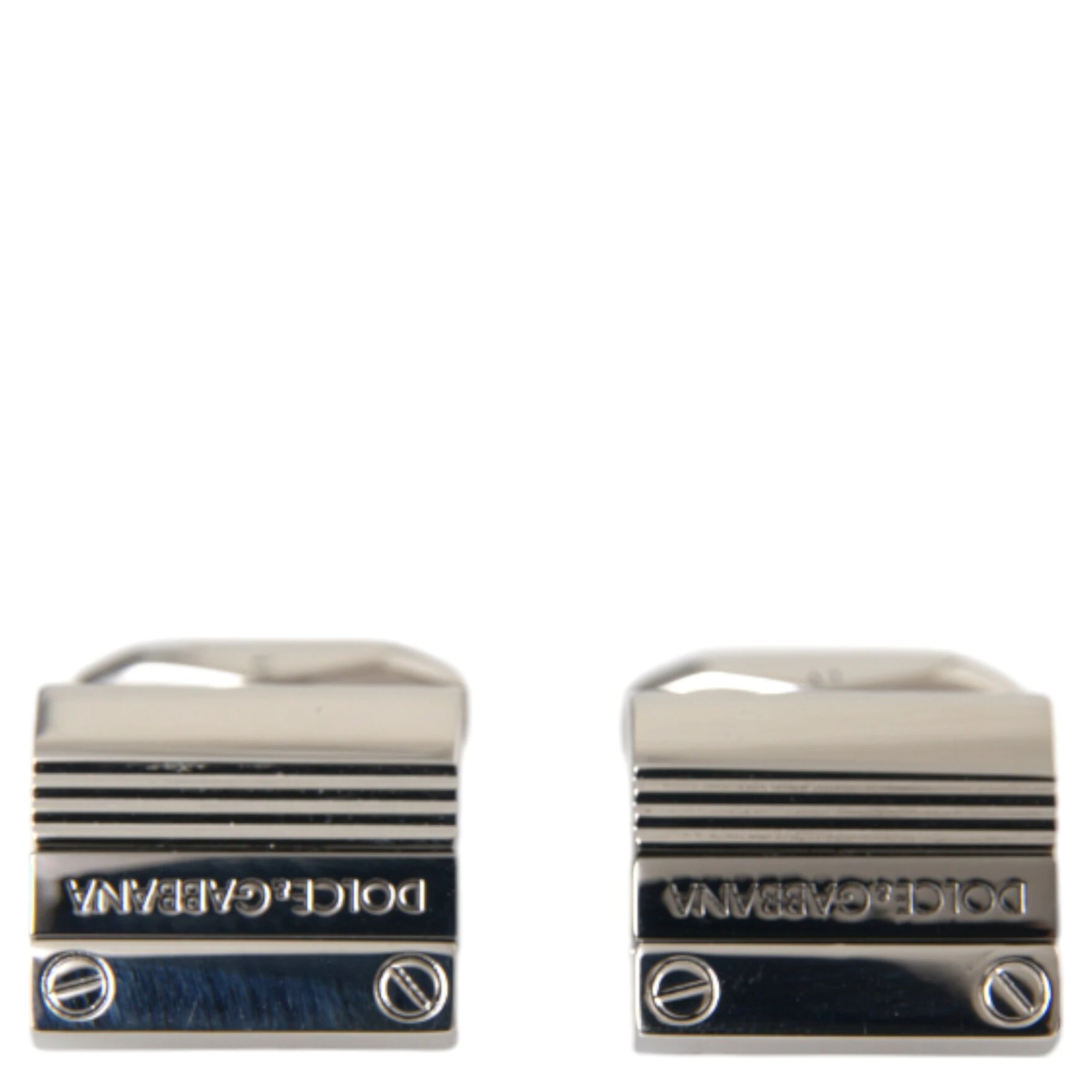 Silver Plated Metal Brass DG Logo Pin Cufflinks