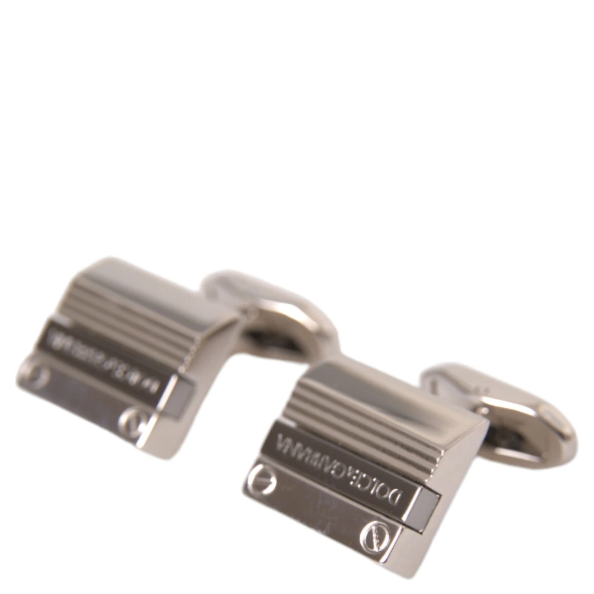 Silver Plated Metal Brass DG Logo Pin Cufflinks