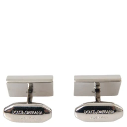 Silver Plated Metal Brass DG Logo Pin Cufflinks