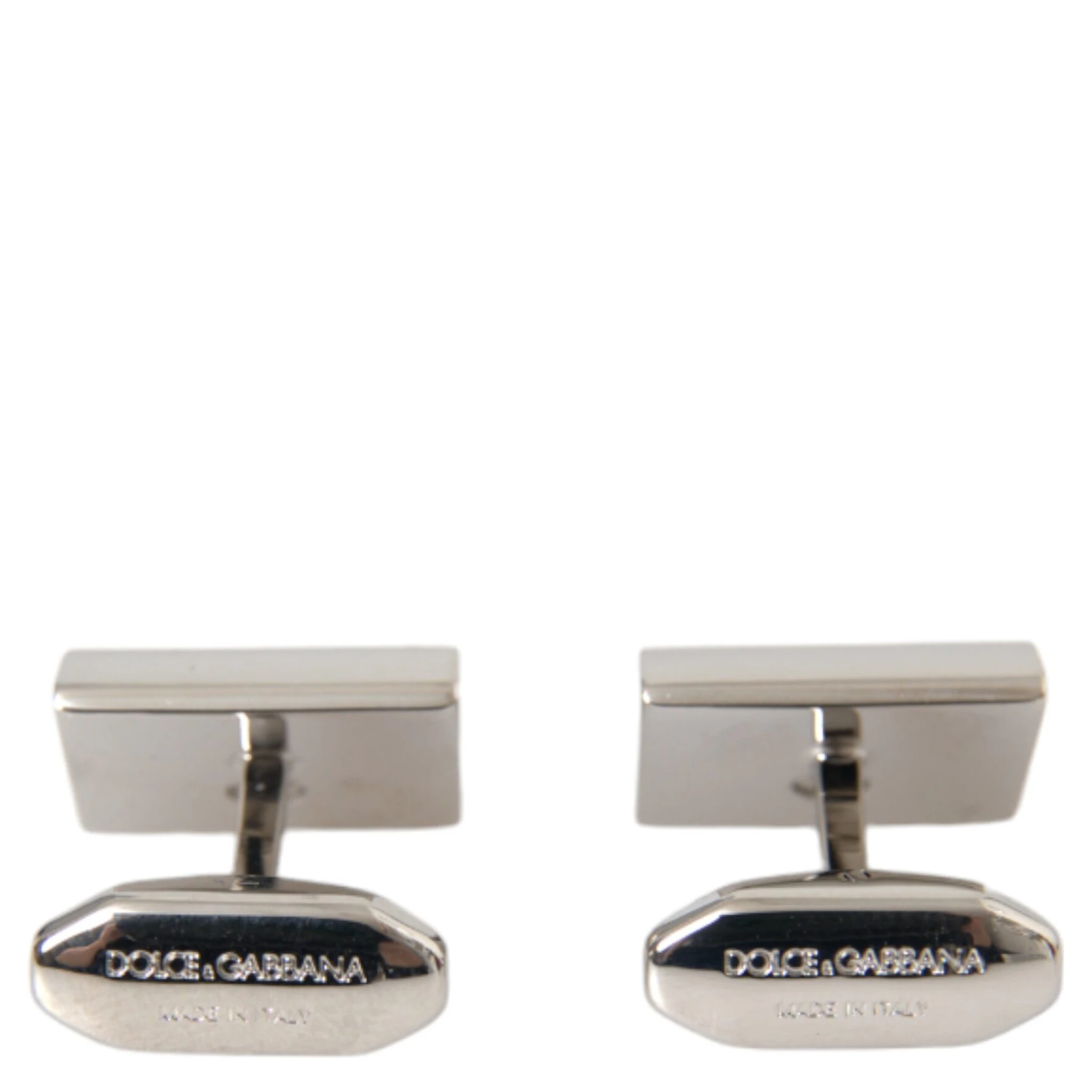 Silver Plated Metal Brass DG Logo Pin Cufflinks