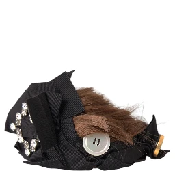 Black Crystal Button Brown Hair Women Headband Diadem