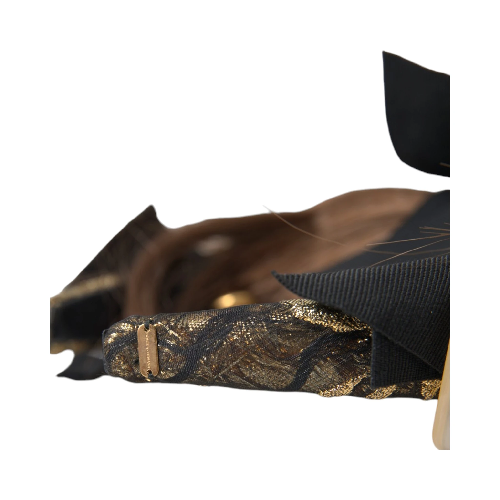 Black Crystal Button Brown Hair Women Headband Diadem