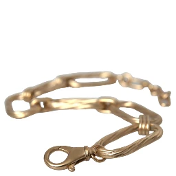 Gold Tone Brass Large Link Chain Jewelry Necklace