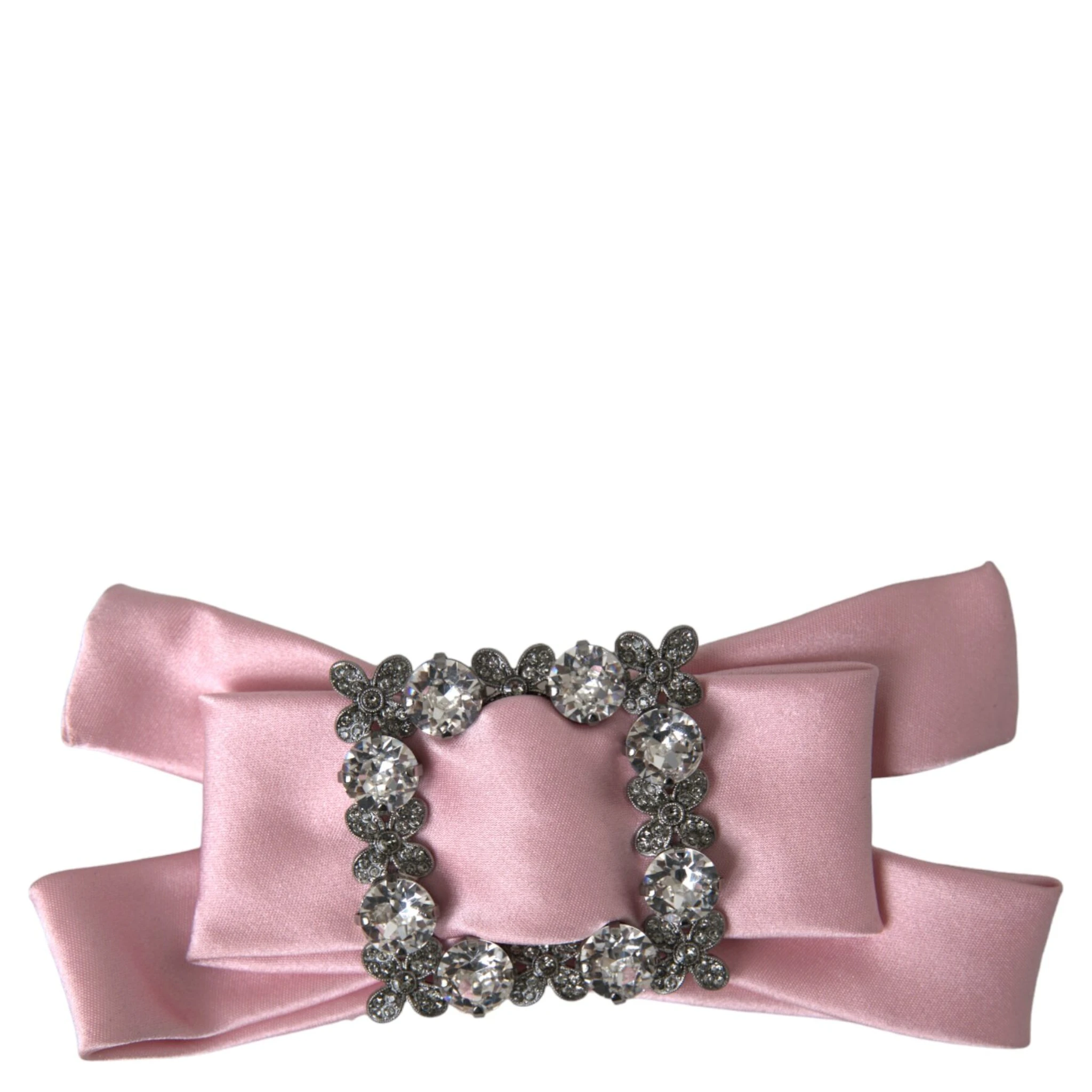 Pink Satin Crystal Jewelry Brooch Hair Pin