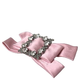 Pink Satin Crystal Jewelry Brooch Hair Pin