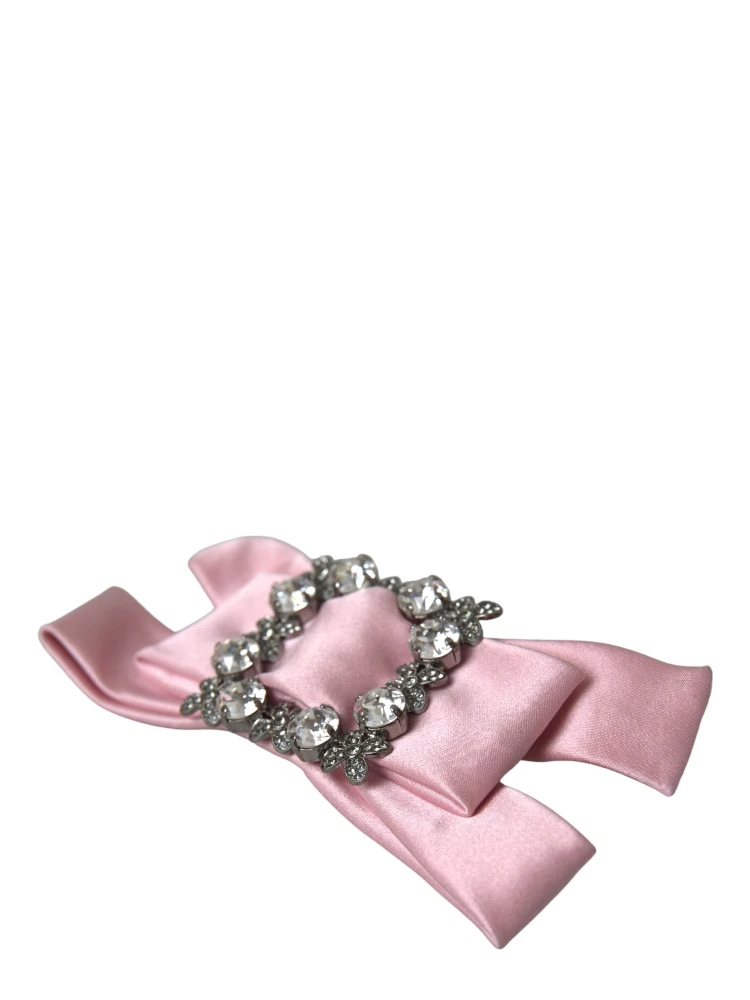 Pink Satin Crystal Jewelry Brooch Hair Pin alternative