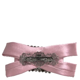 Pink Satin Crystal Jewelry Brooch Hair Pin