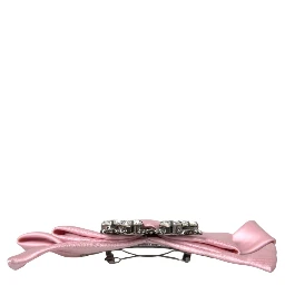 Pink Satin Crystal Jewelry Brooch Hair Pin