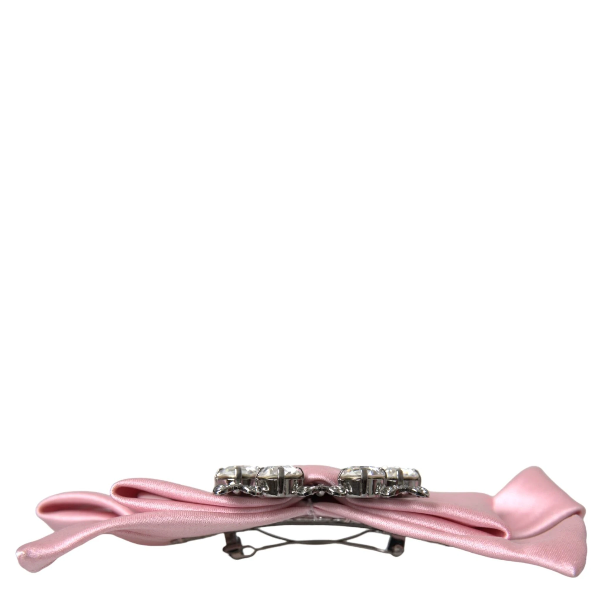 Pink Satin Crystal Jewelry Brooch Hair Pin