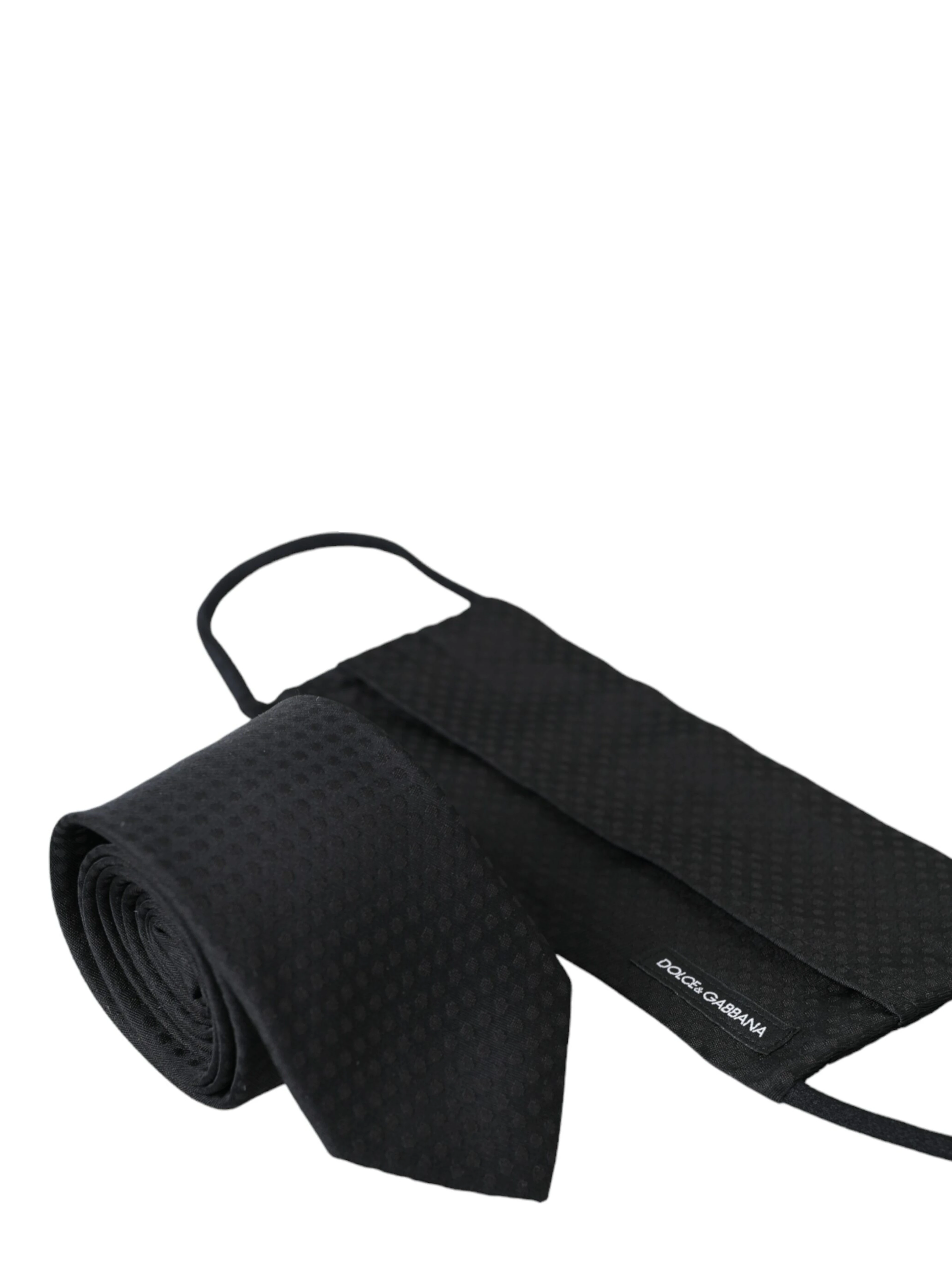 Black 100% Silk Adjustable Necktie Face Mask