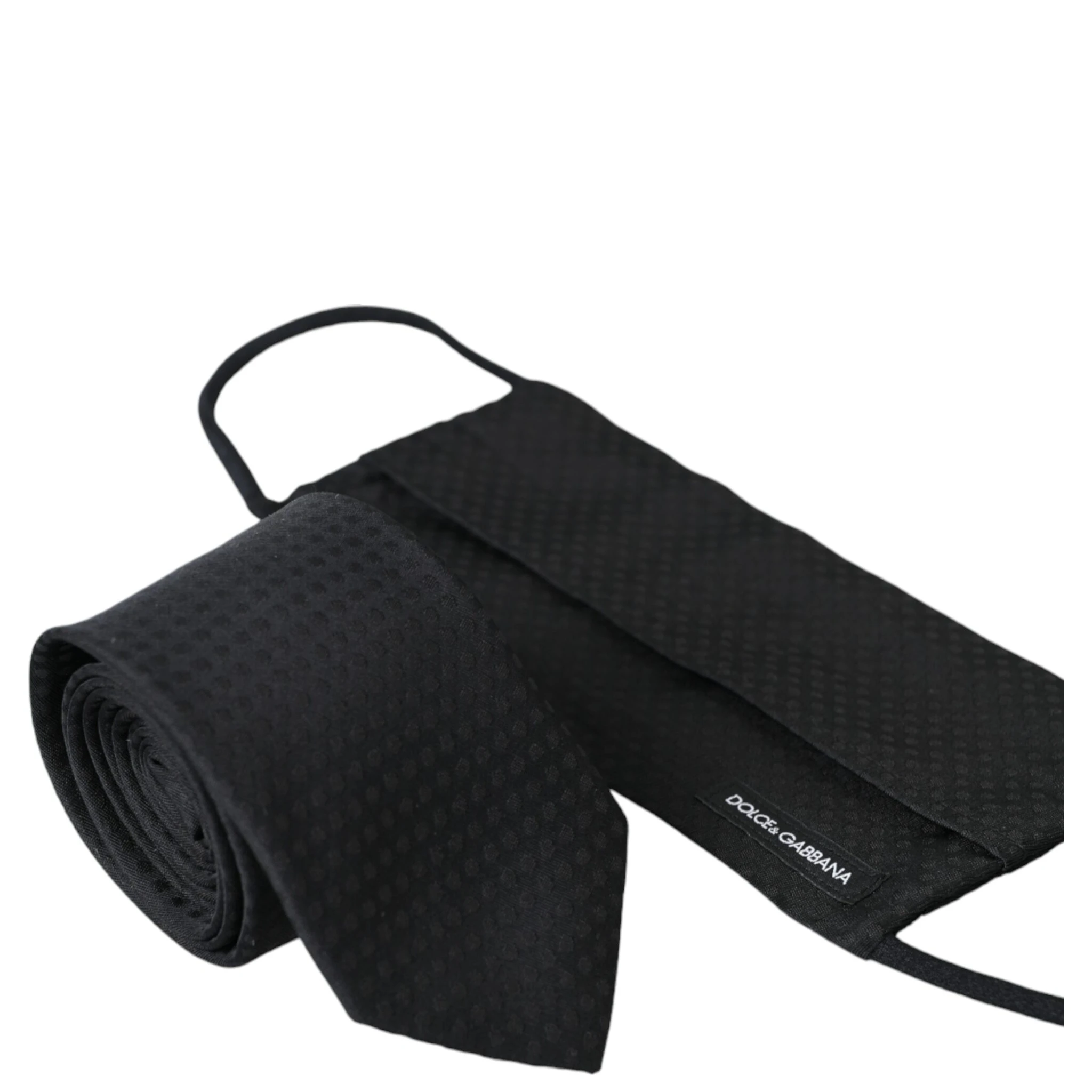 Black 100% Silk Adjustable Necktie Face Mask