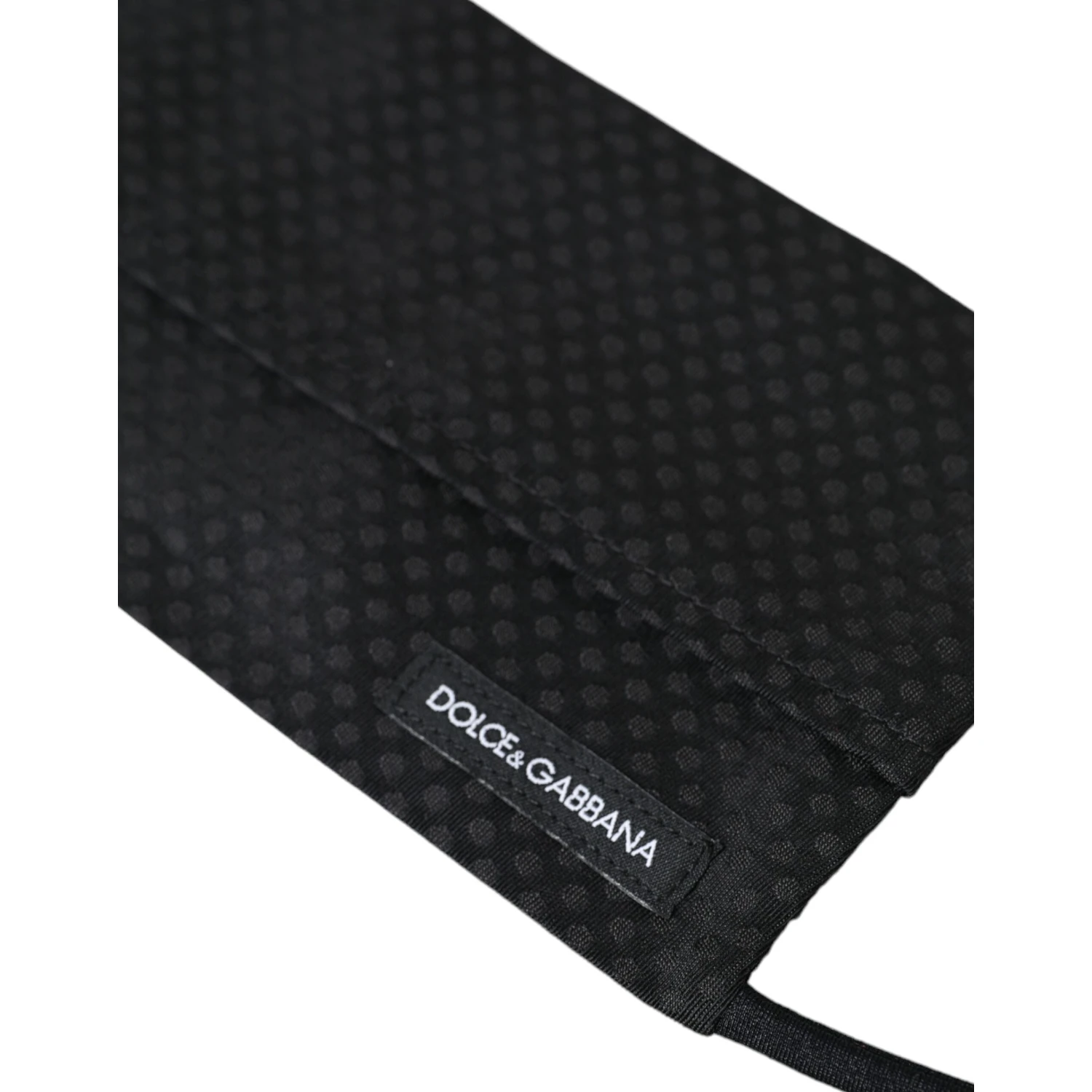 Black 100% Silk Adjustable Necktie Face Mask