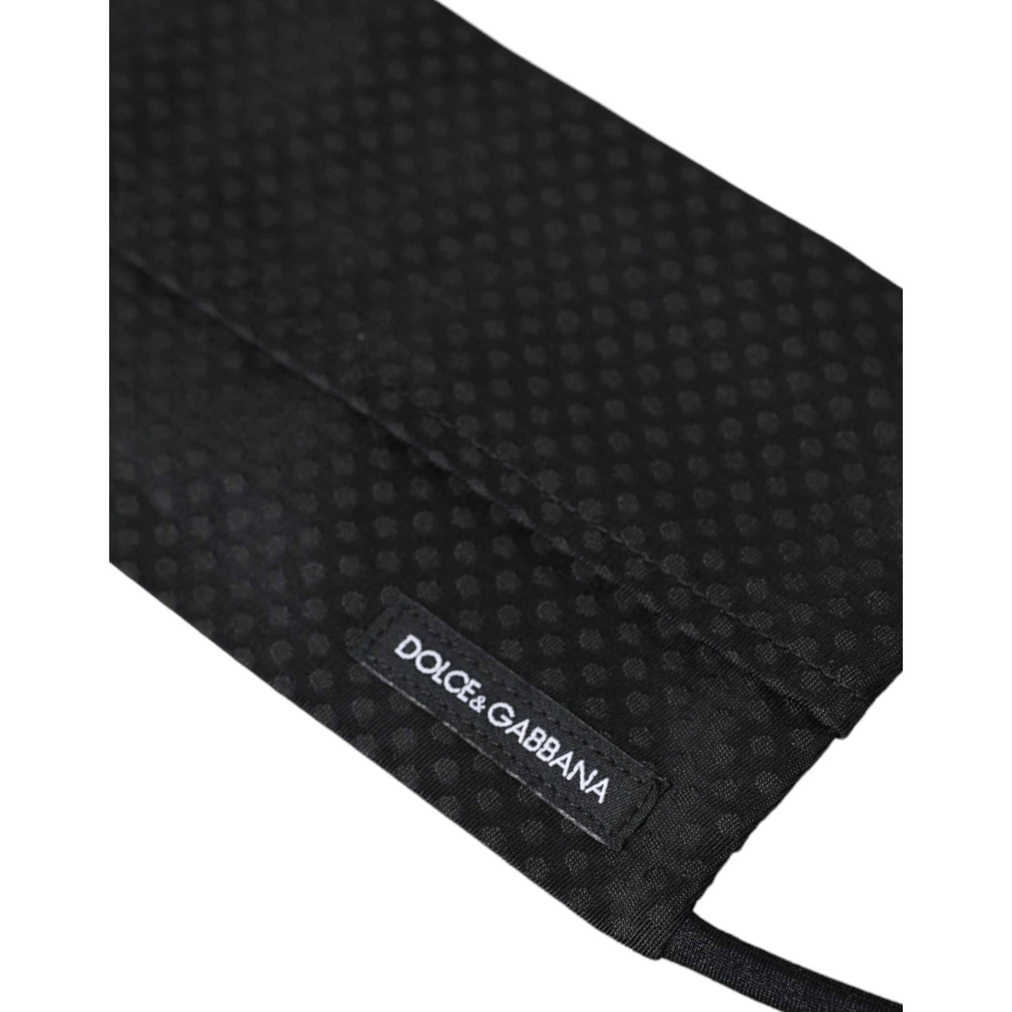 Black 100% Silk Adjustable Necktie Face Mask