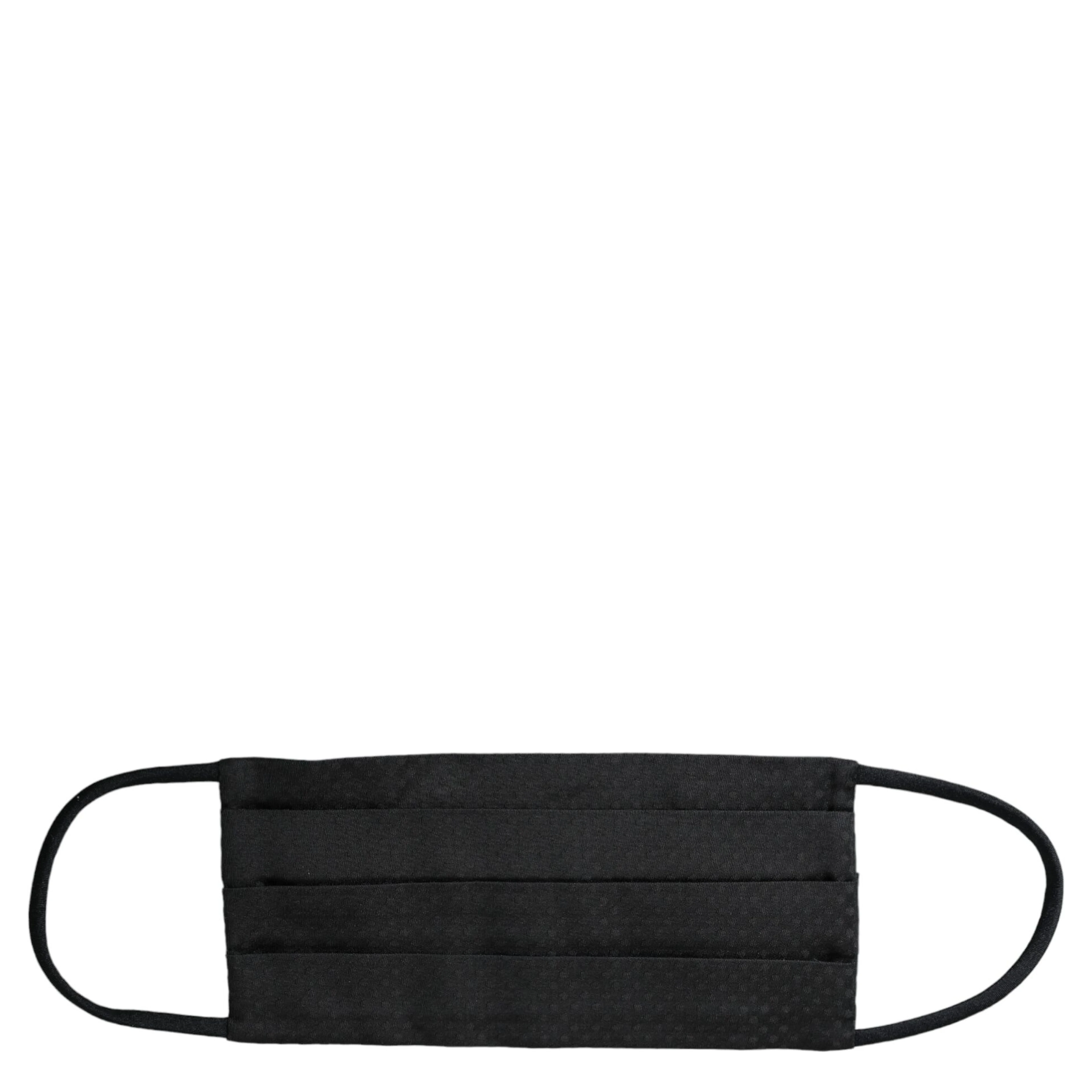 Black 100% Silk Adjustable Necktie Face Mask
