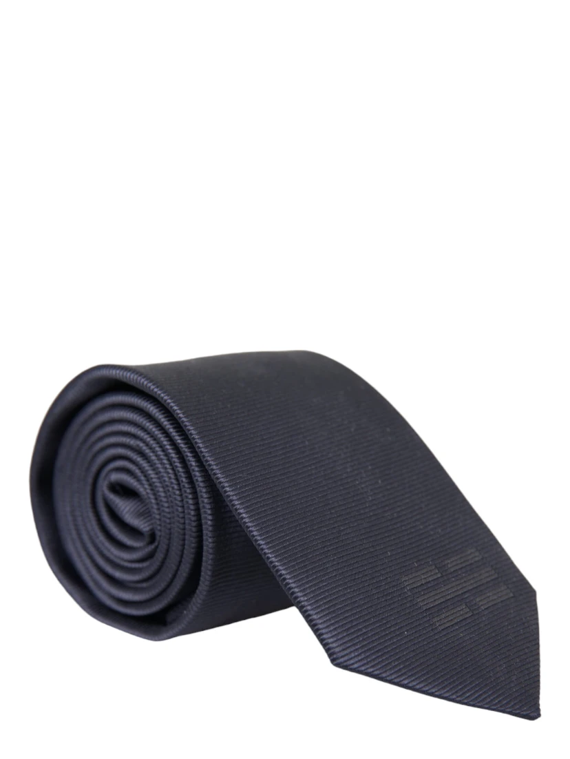 Blue Solid Silk Adjustable Tie Men