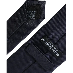 Blue Solid Silk Adjustable Tie Men