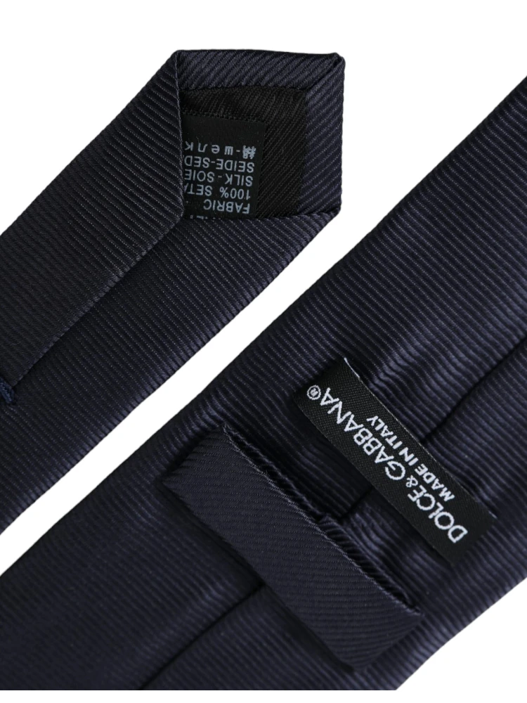 Blue Solid Silk Adjustable Tie Men alternative