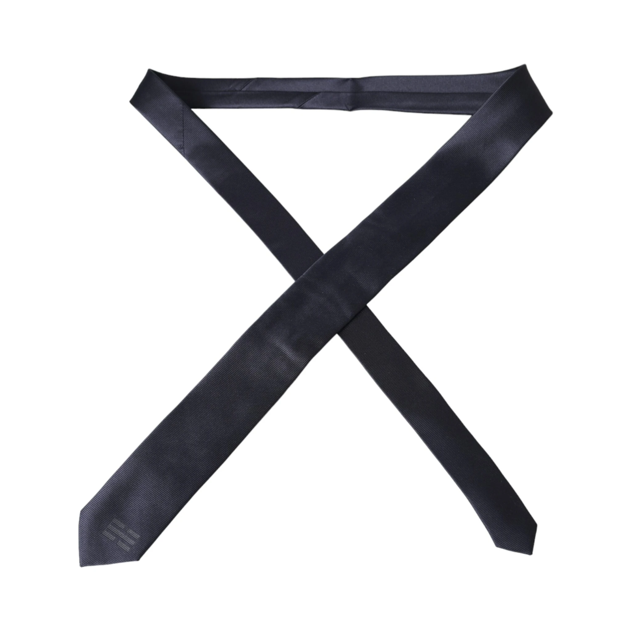 Blue Solid Silk Adjustable Tie Men