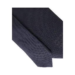 Blue Solid Silk Adjustable Tie Men