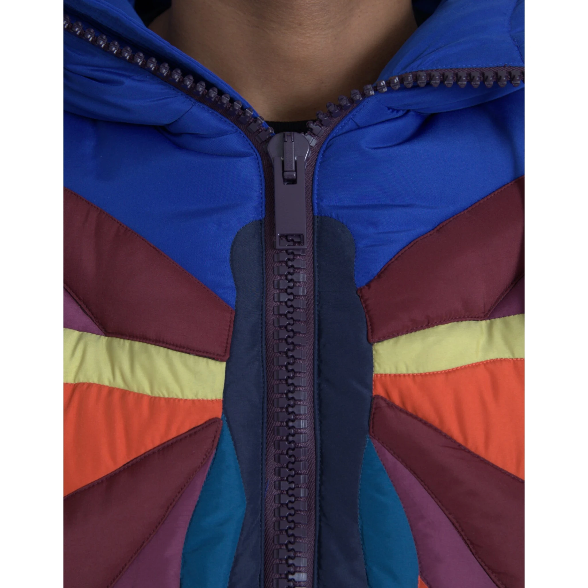Multicolor Butterfly Hooded Puffer Jacket