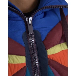 Multicolor Butterfly Hooded Puffer Jacket