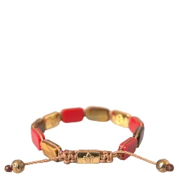 CZ Tiger Eye Red Coral 925 Silver Men Bracelet