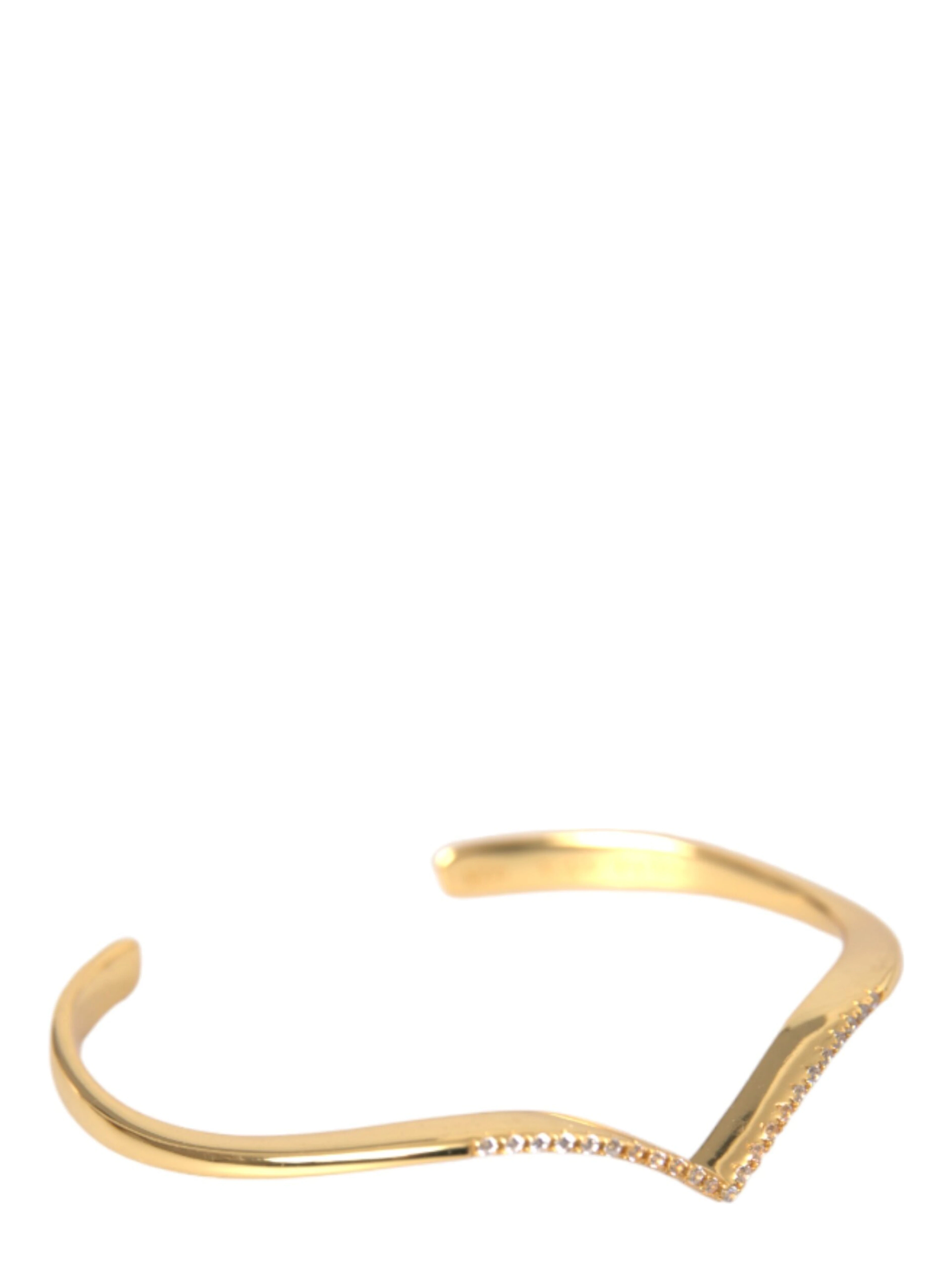 Arched Wing Cuff Skyfall Gold CZ 925 Bracelet