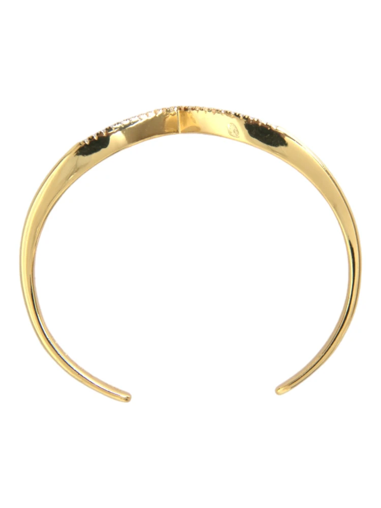 Arched Wing Cuff Skyfall Gold CZ 925 Bracelet alternative