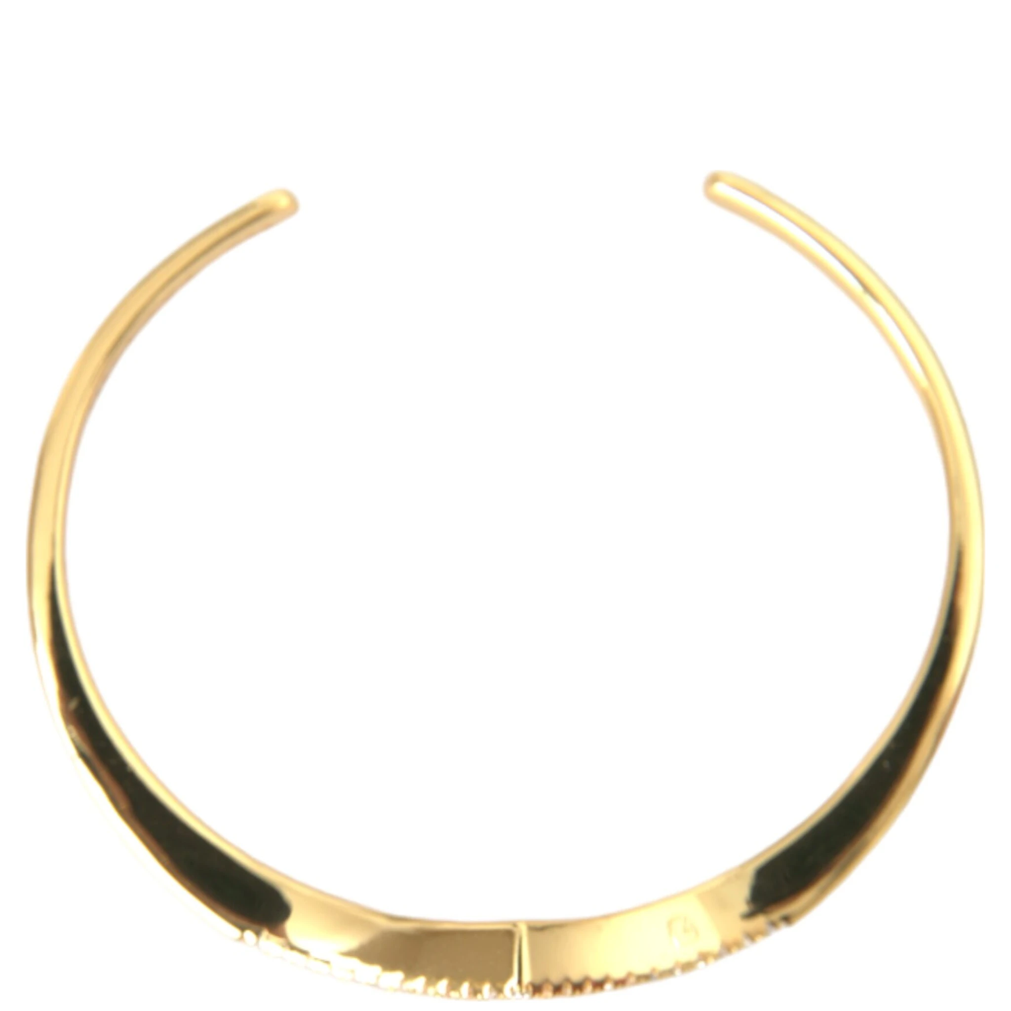 Arched Wing Cuff Skyfall Gold CZ 925 Bracelet