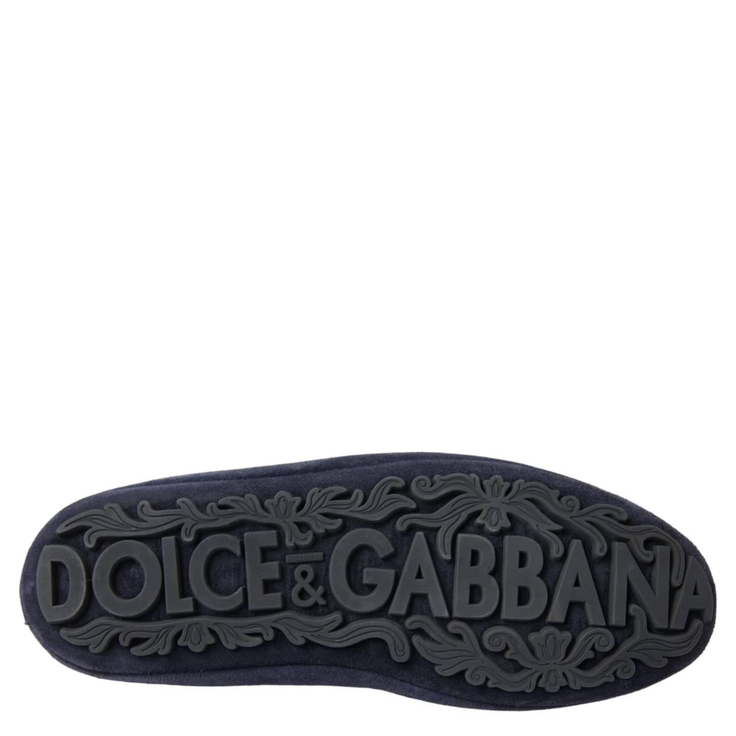 Blue Leather Suede Crystal Crown Loafers Shoes