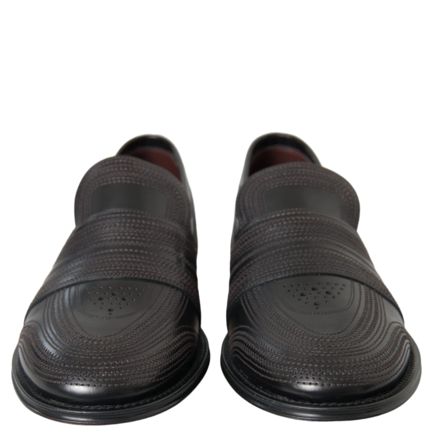 Black Brown Leather Loafer Men Dress Shoes