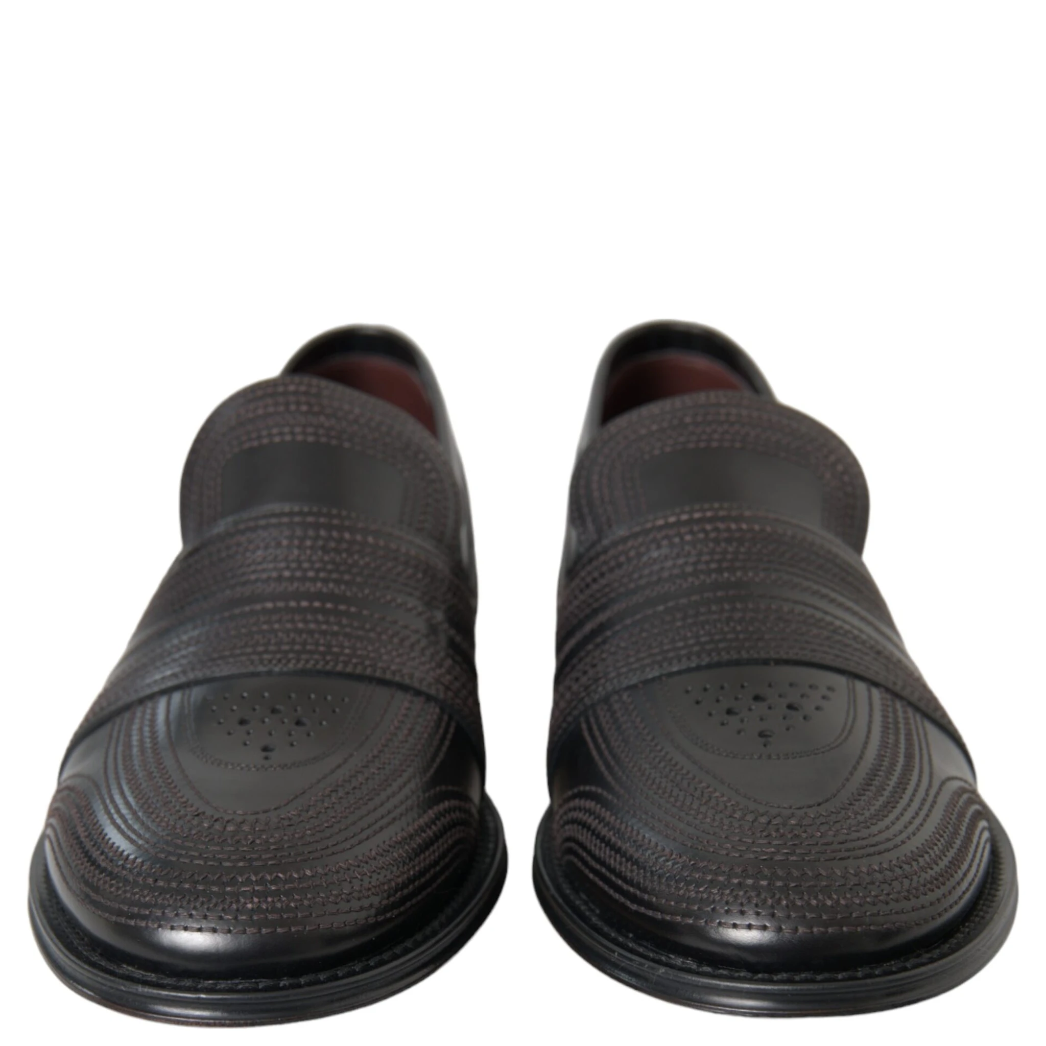 Black Brown Leather Loafer Men Dress Shoes