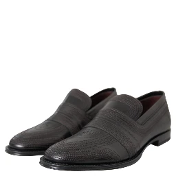Black Brown Leather Loafer Men Dress Shoes