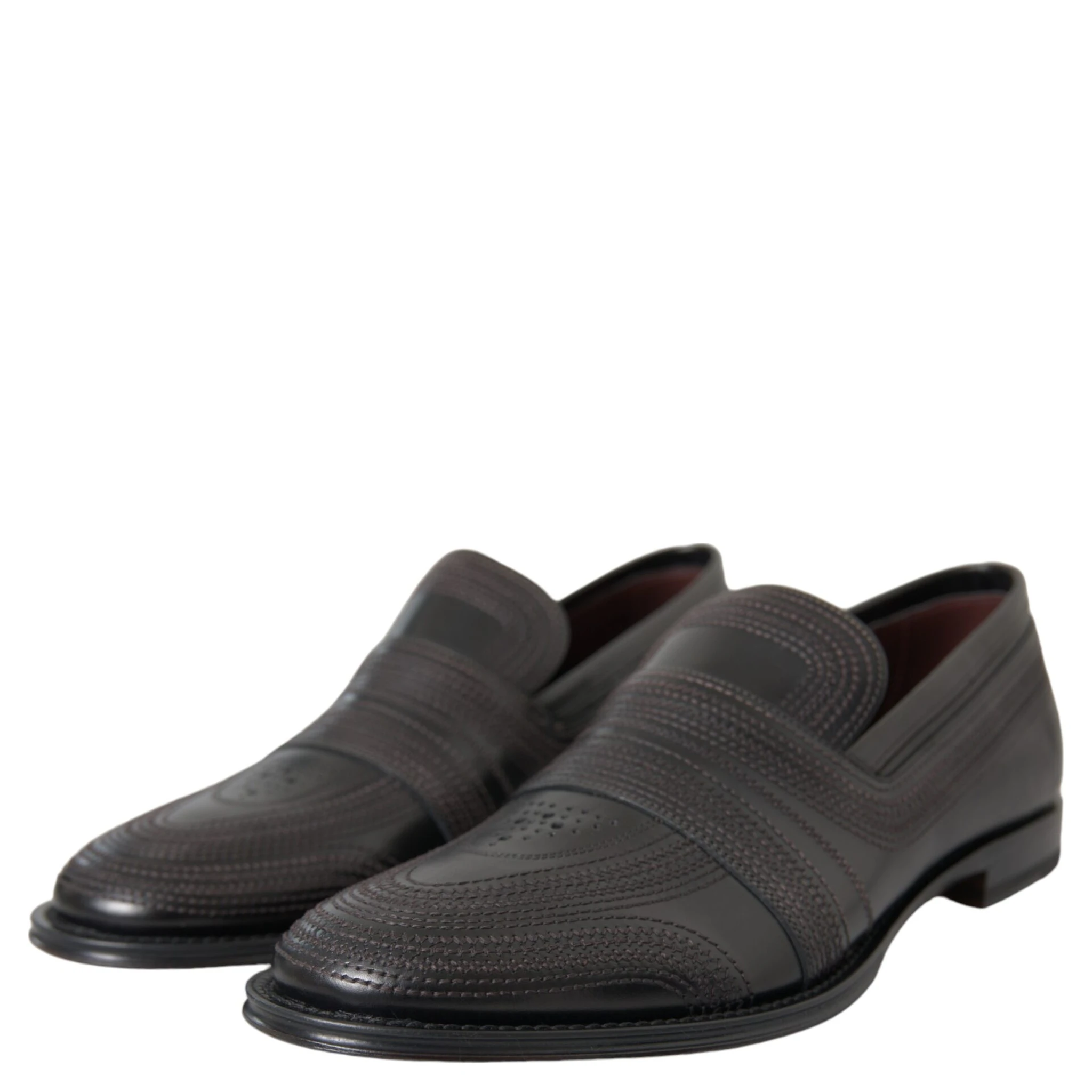 Black Brown Leather Loafer Men Dress Shoes