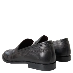 Black Brown Leather Loafer Men Dress Shoes