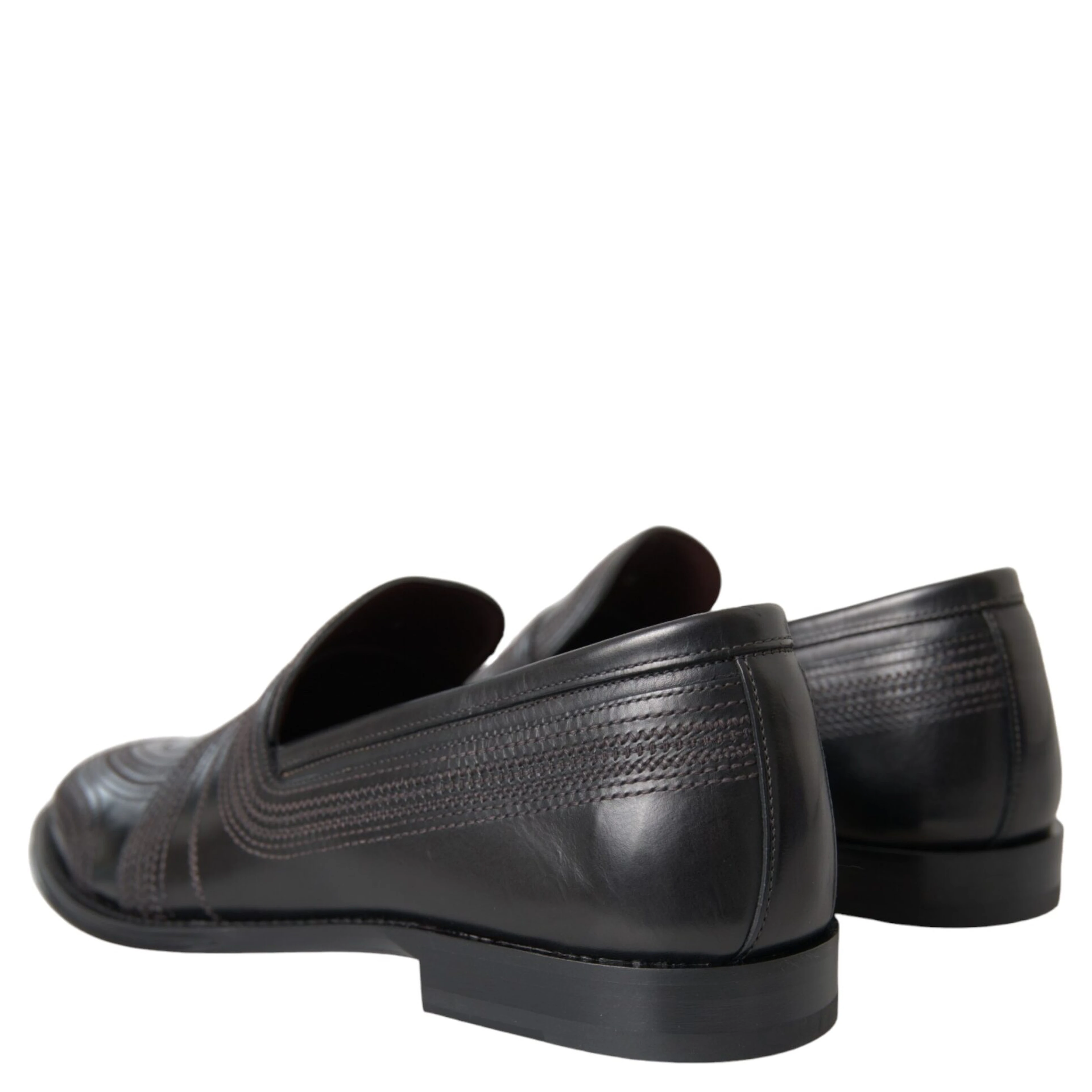 Black Brown Leather Loafer Men Dress Shoes