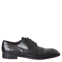 Black Leather Derby Formal Dress Men Shoes