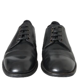 Black Leather Derby Formal Dress Men Shoes
