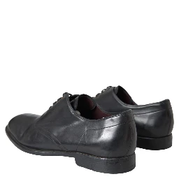 Black Leather Derby Formal Dress Men Shoes