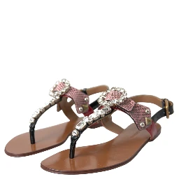 Multicolor Crystal Sandals Flip Flops Shoes