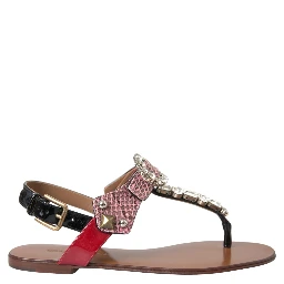 Multicolor Crystal Sandals Flip Flops Shoes