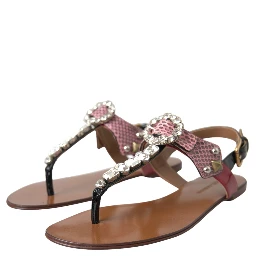 Multicolor Crystal Sandals Flip Flops Shoes