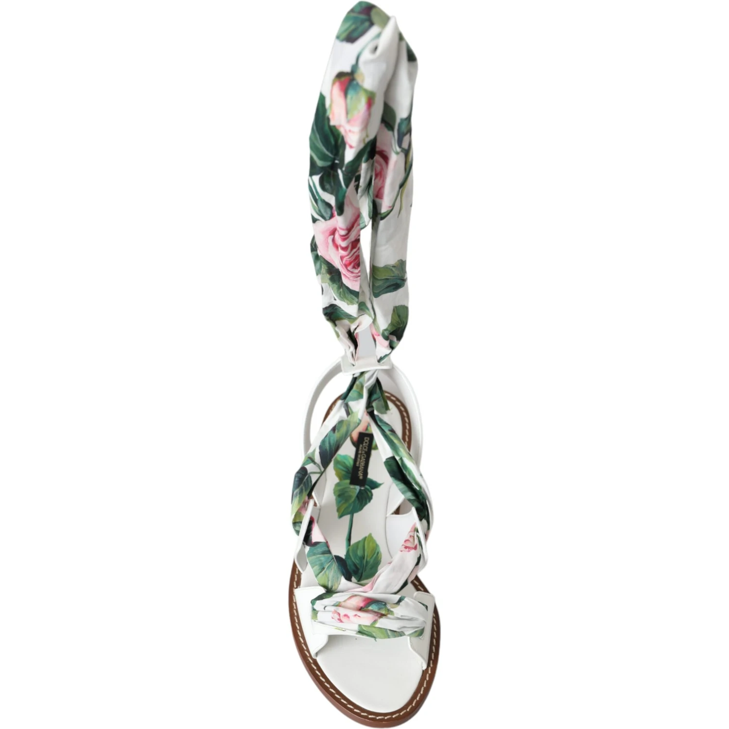 Multicolor Floral Print Ankle Wrap Sandals Shoes