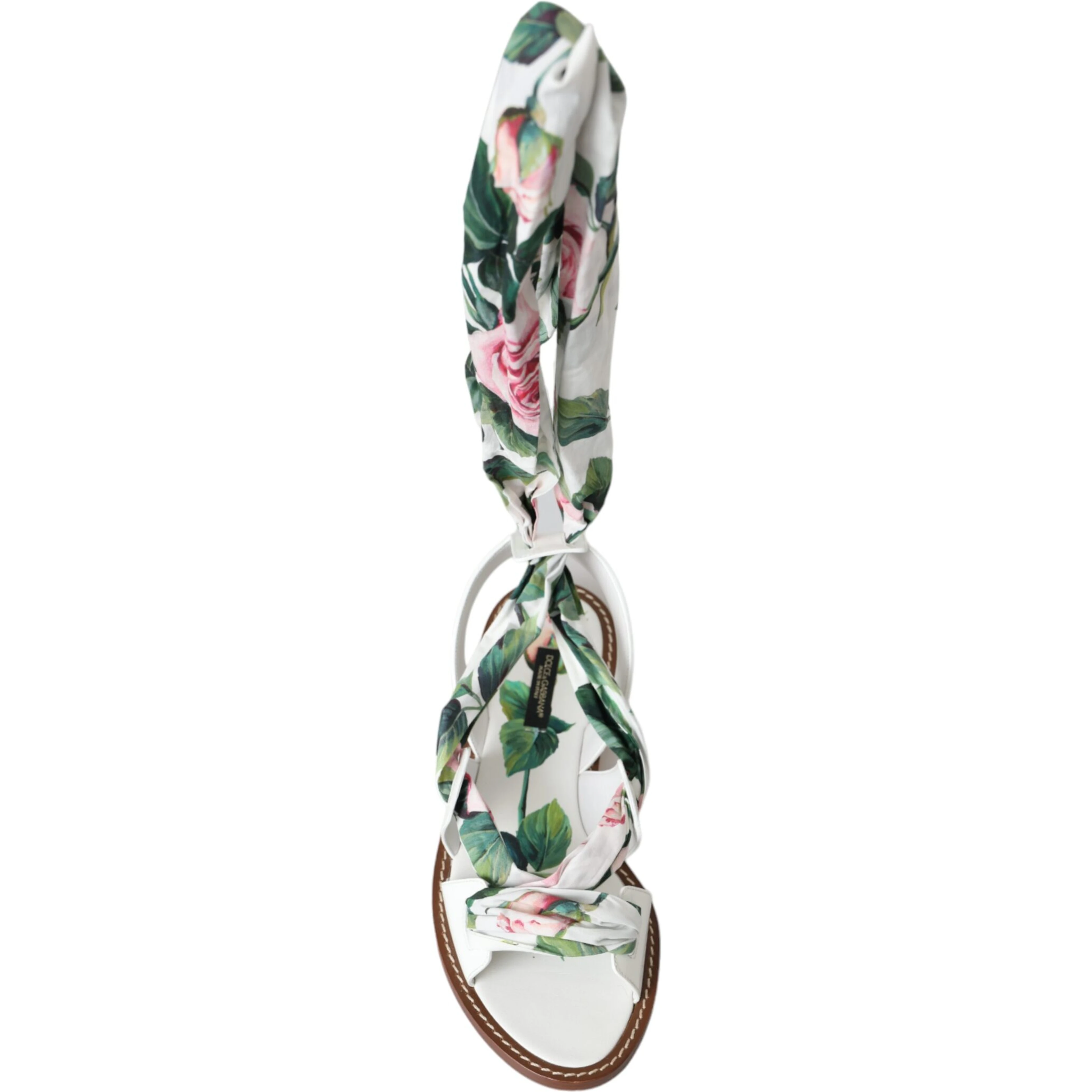 Multicolor Floral Print Ankle Wrap Sandals Shoes