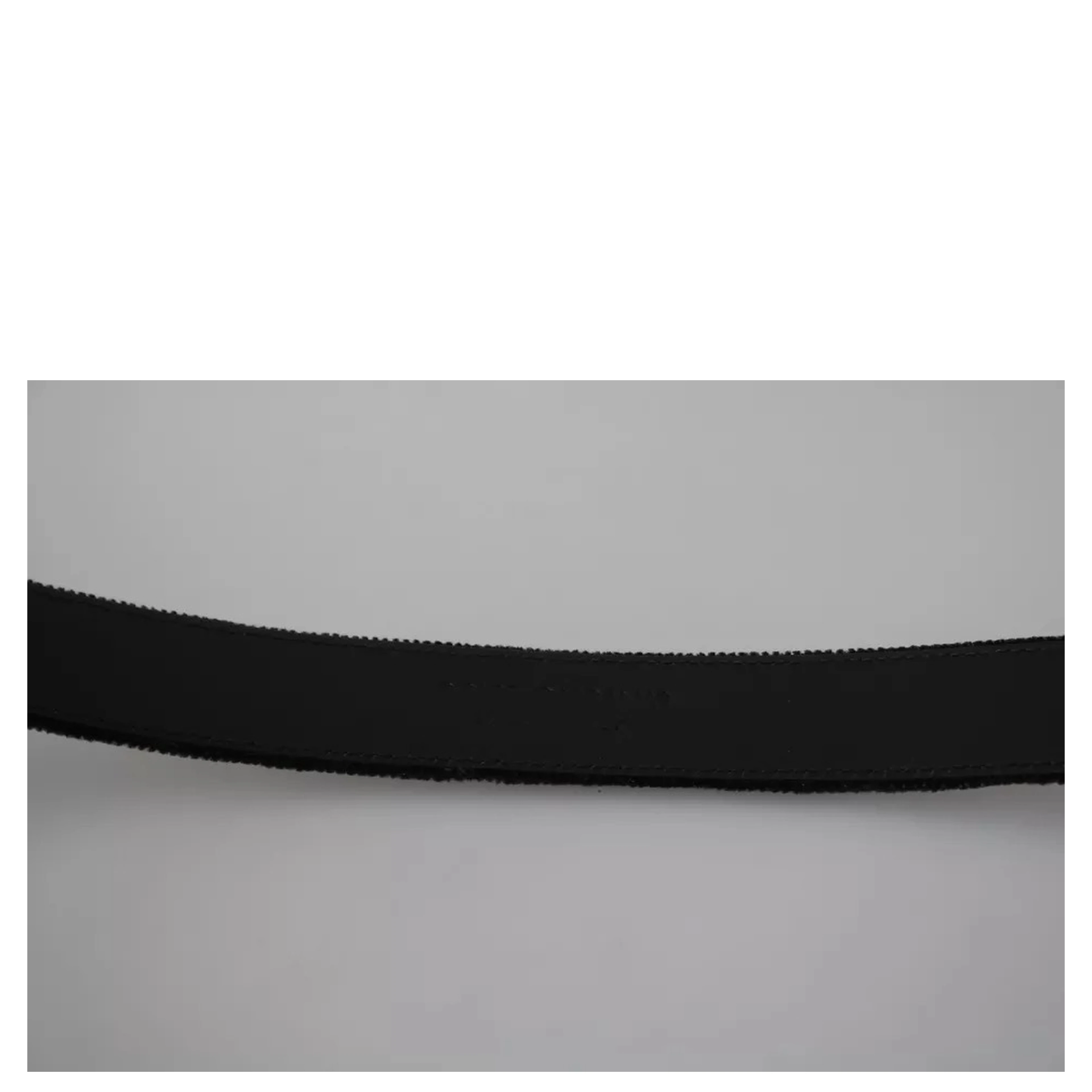 Black Velvet Silver Tone Metal Buckle Men Belt