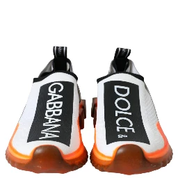Black White Orange Slip On Sorrento Sneakers Shoes