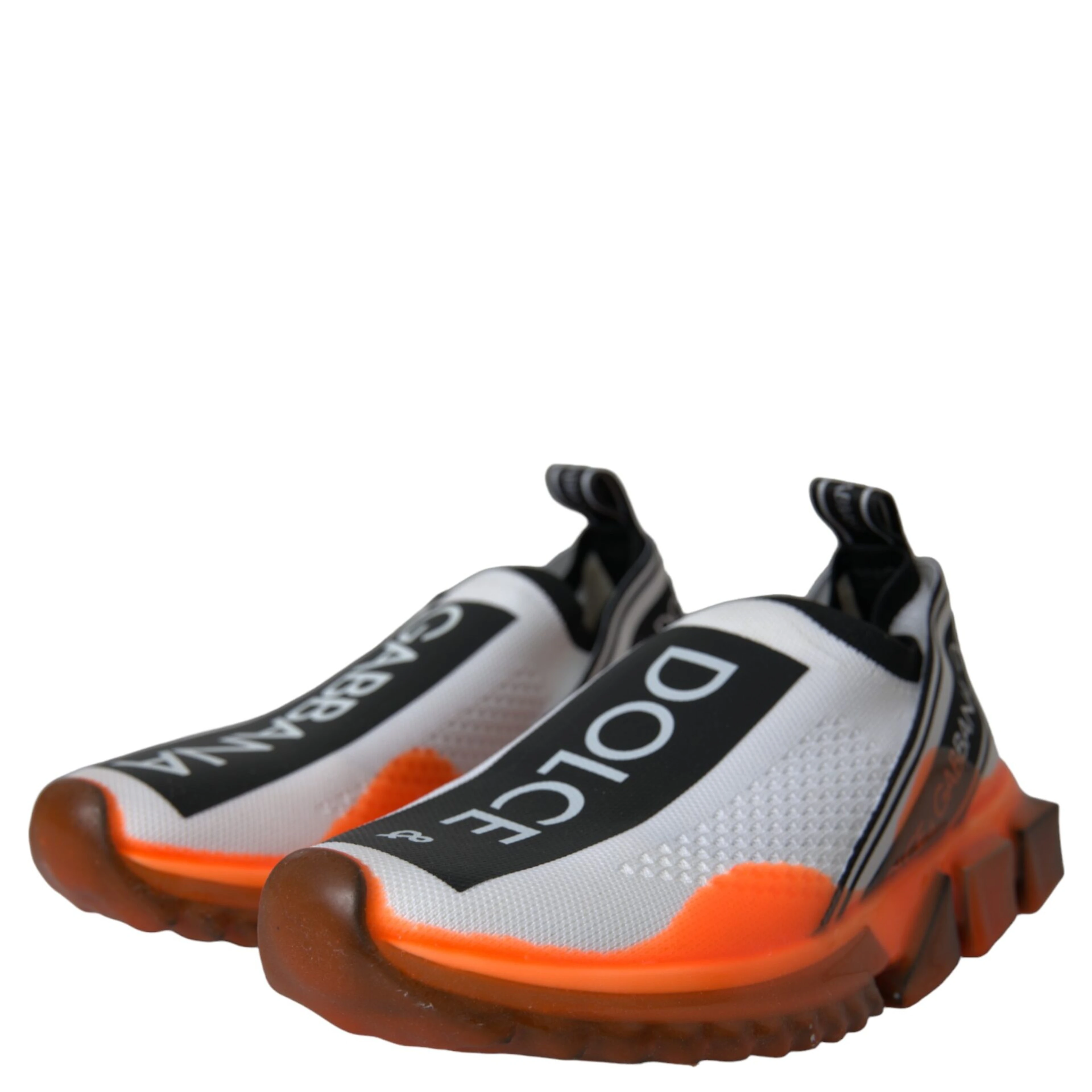 Black White Orange Slip On Sorrento Sneakers Shoes